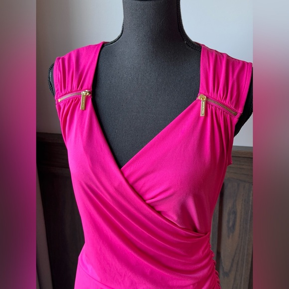MICHAEL Michael Kors Pink Zipper Shoulder Dress size small medium - Picture 2 of 10